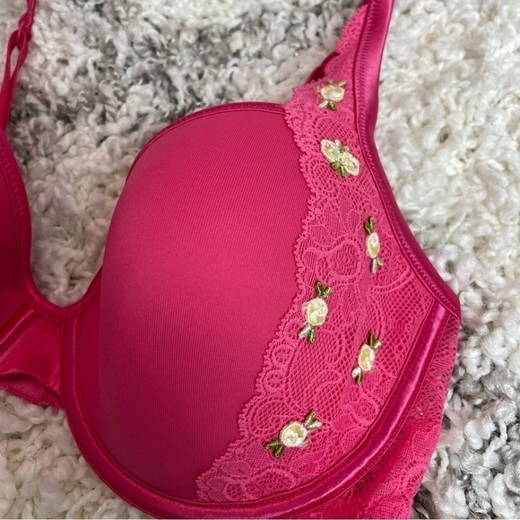 Vintage Victorias Secret Floral Lace Lined Demi Bra size 34D - Picture 6 of 11
